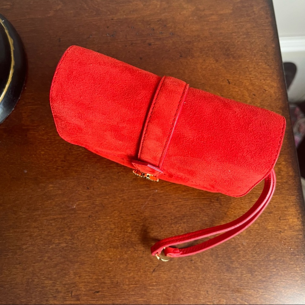 Suede Tres Jolie Pochette in red - Picture 5 of 11